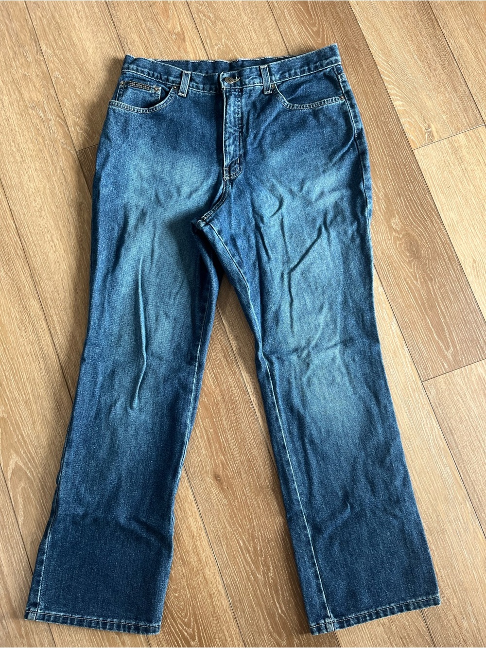 Vintage New York & Company Denim bootcut blue jeans 100% Cotton Size 14P